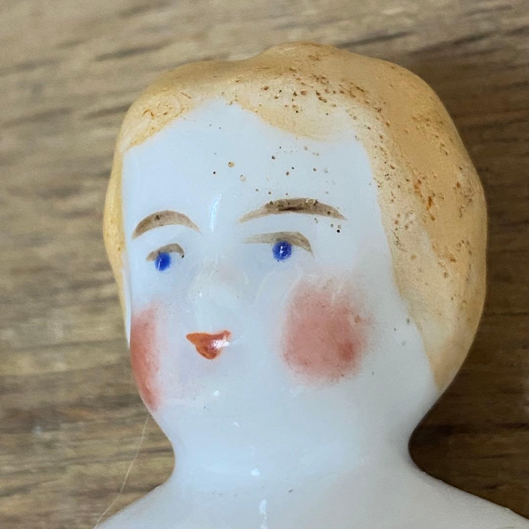 ドイツアンティーク チャイナヘッドドール 18.5cm ブロンド