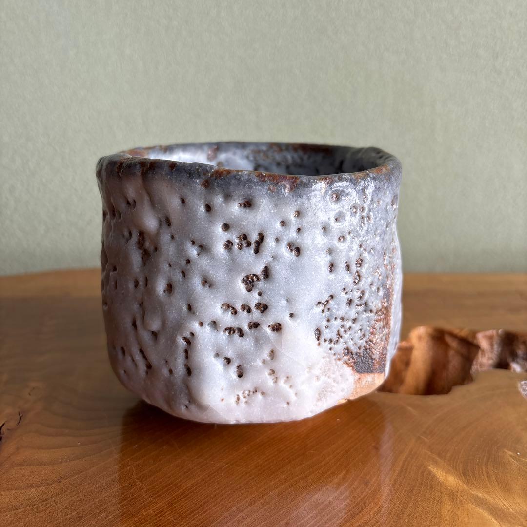 志野焼 小崎一陽造 抹茶碗 茶道具 共箱(54Hc)