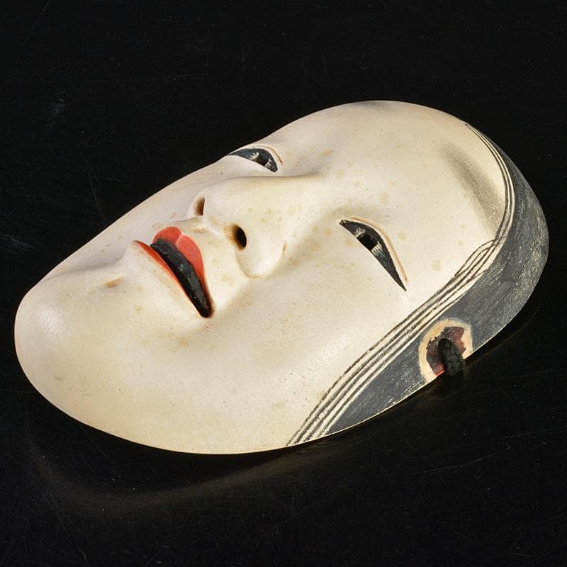 能面　能楽　雅楽　木彫　小面　在銘　C　R6841