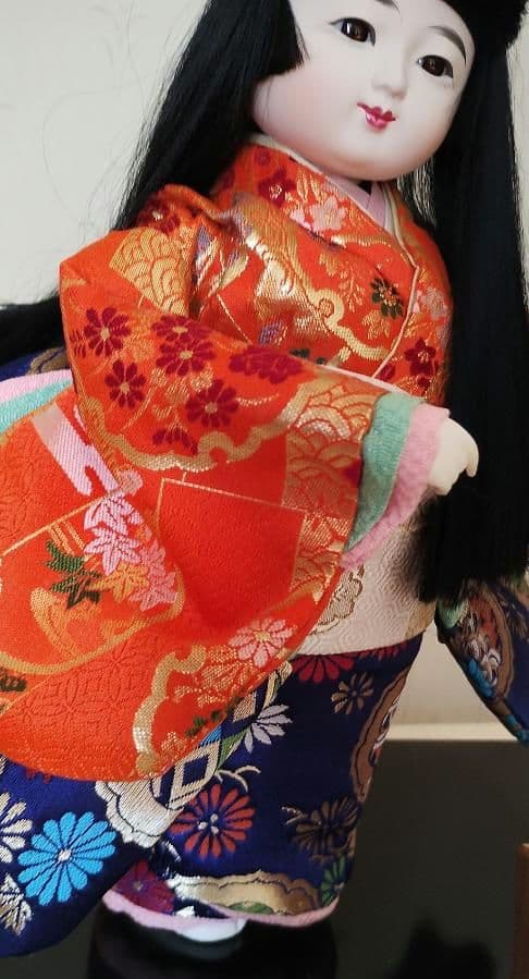 市松人形 「つづみ」ガラスケース入り　わらべ人形　明日香人形　8号