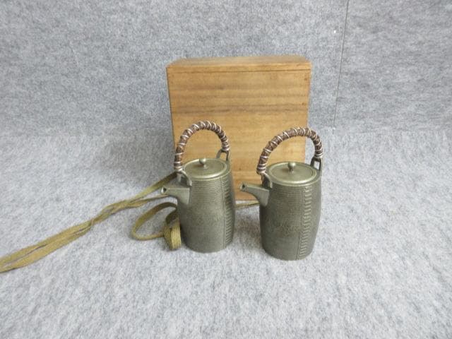 本錫千呂利一対箱付き [B27963]