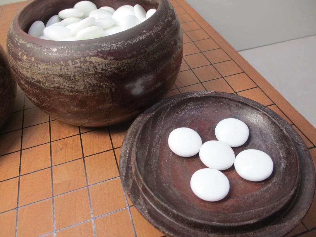 古い囲碁セット 囲碁盤 碁石セット 厚さ10cm