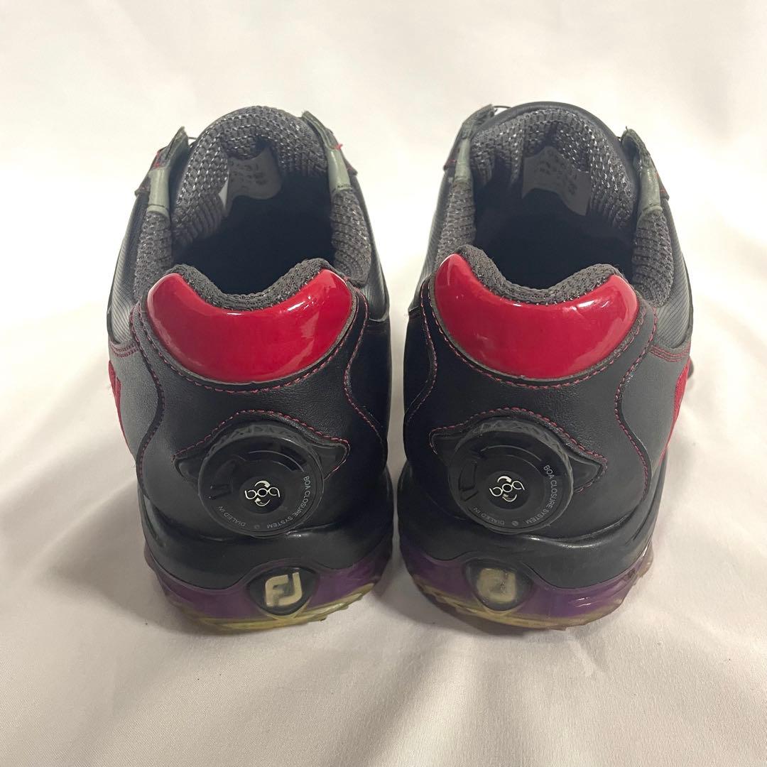 フットジョイ GF:III Boaゴルフシューズ 25.5cm黒×赤 バッグ付き
