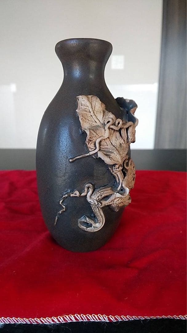 瀬戸焼　古瀬戸　貼花　徳利　酒器　古美術　煎茶器　古道具　丹波