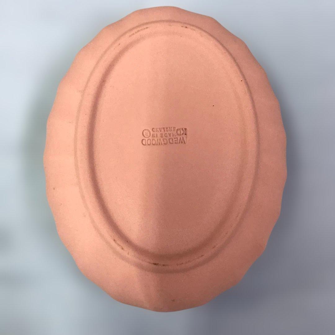 ウェッジウッド ジャスパー ピンク 蓋付き小物入れ 約10×7×h6cm