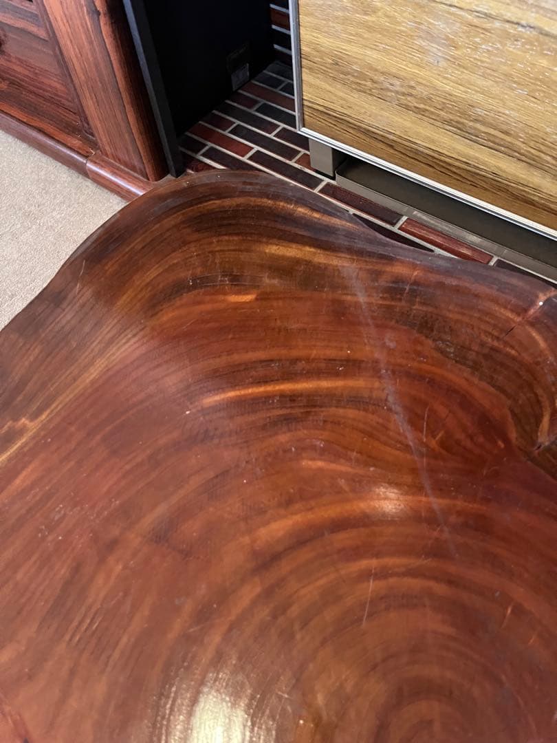 アンティーク　座卓　天然木　自然な木の形　レトロ　和風