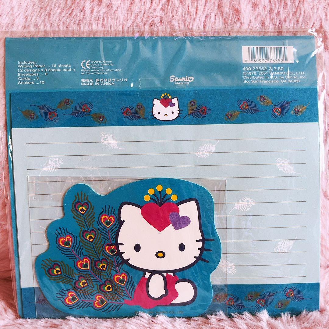 希少レア　ハローキティ　海外限定　レターセット　ピーコック　2001年製 レトロ
