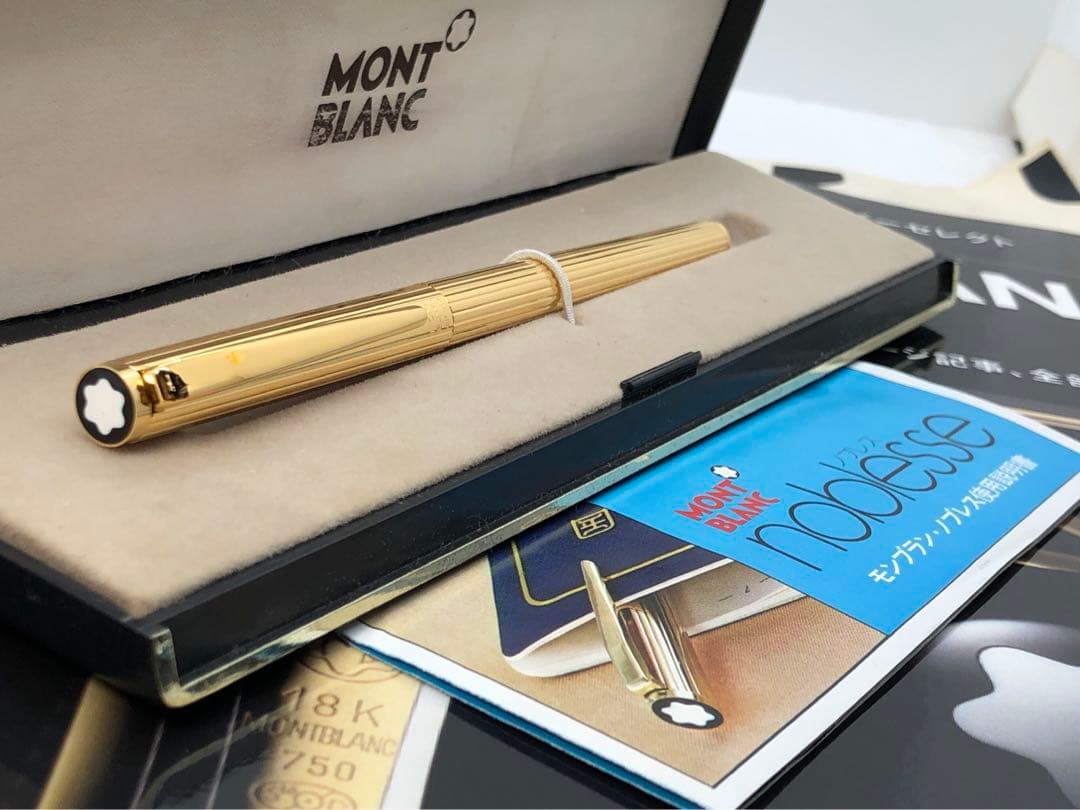 ※お宝未使用！金運を呼ぶ総金張り価値の高い逸品！No1147ノブレス★モンブラン