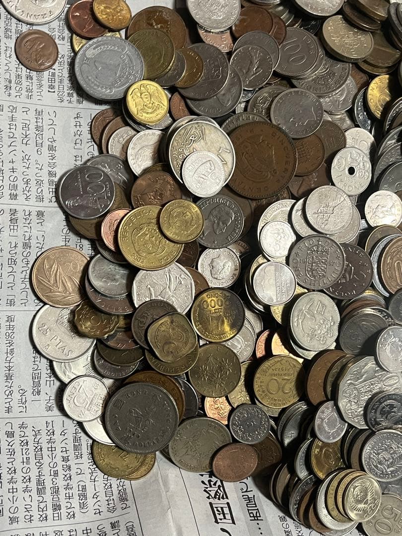 ナ*ツ様 5.2キロ まとめて 素材用 外国 硬貨 古銭 貨幣 アメリカ