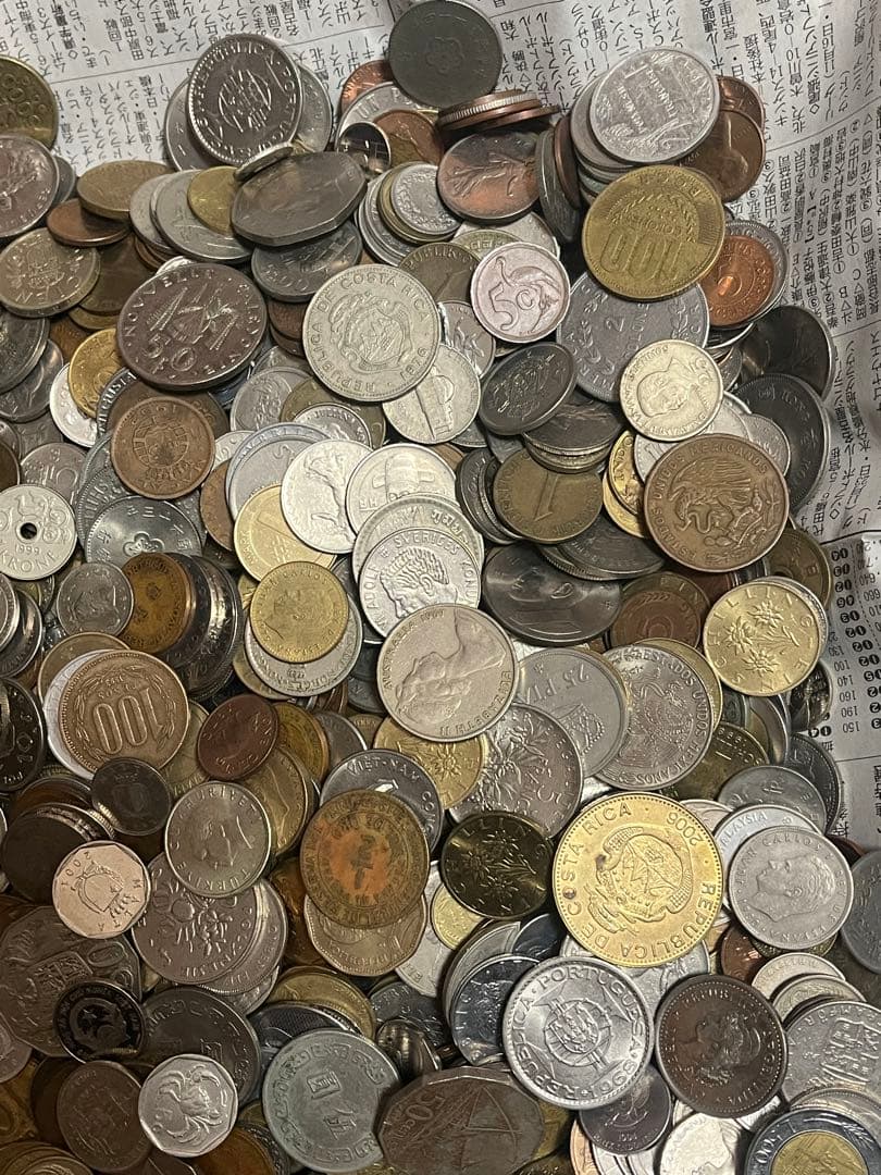 ナ*ツ様 5.2キロ まとめて 素材用 外国 硬貨 古銭 貨幣 アメリカ