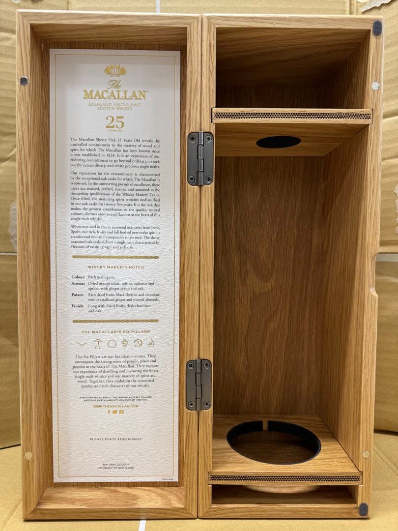 The Macallan 25年 マッカラン 25年シングルモルトウイスキー空箱