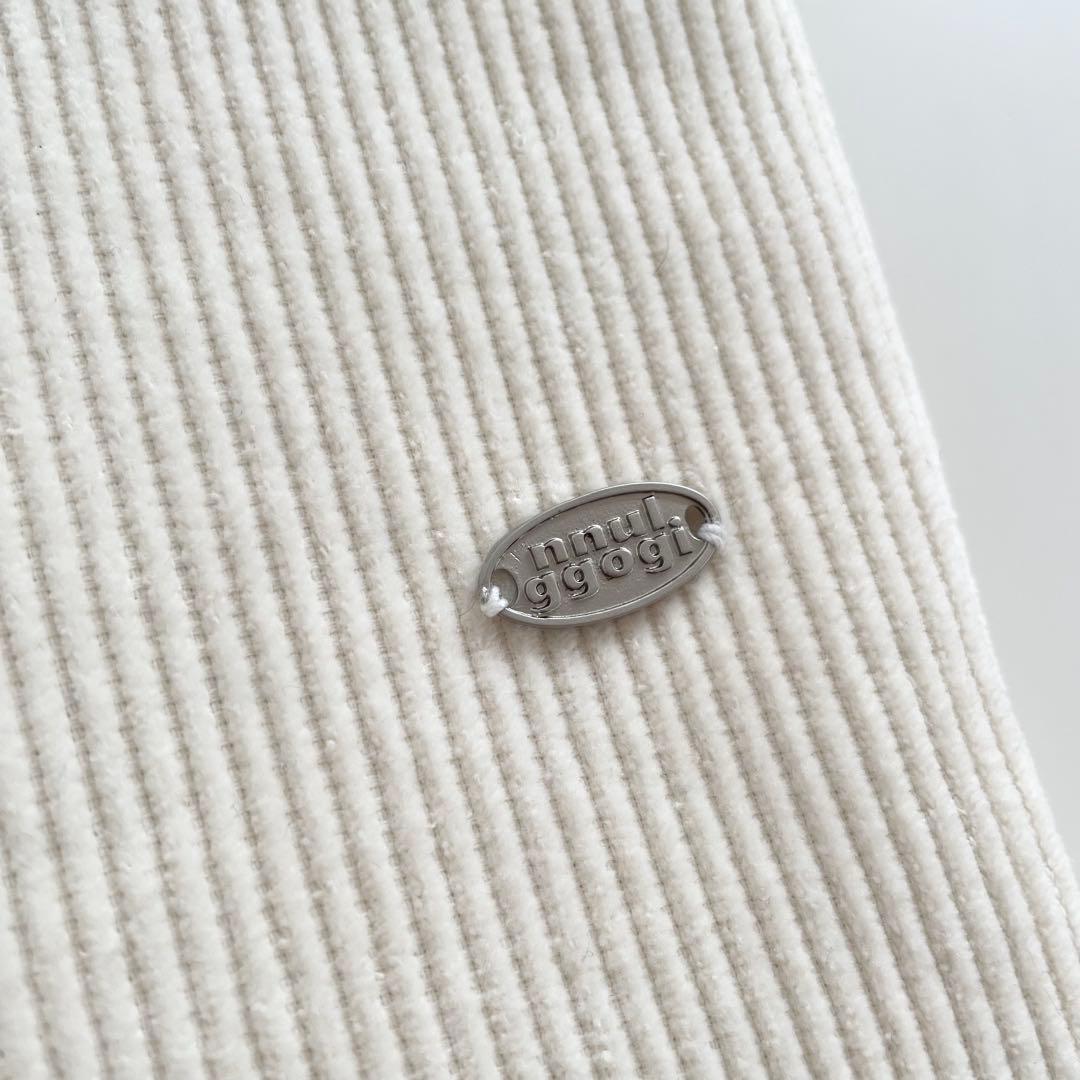 早い者勝ち　韓国　バインダー　カバー　貯金　現金管理　コーデュロイ　ホワイト