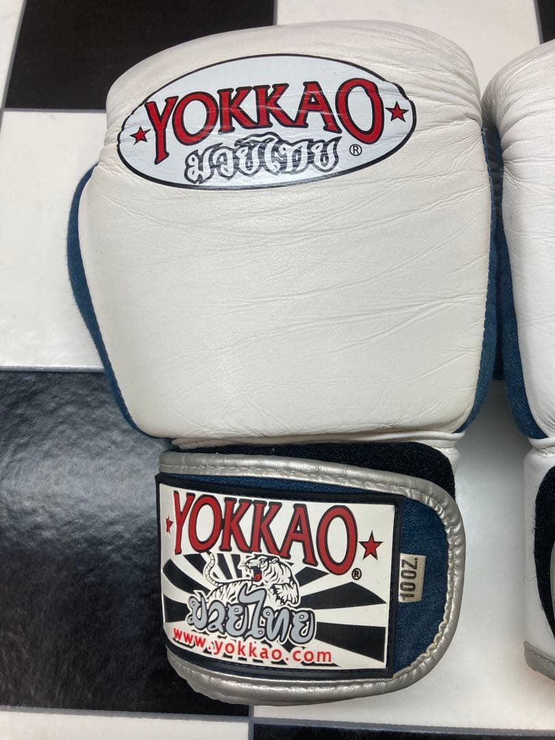 YOKKAO ヨッカオ ボクシンググローブ 10oz ホワイト/デニム綺麗