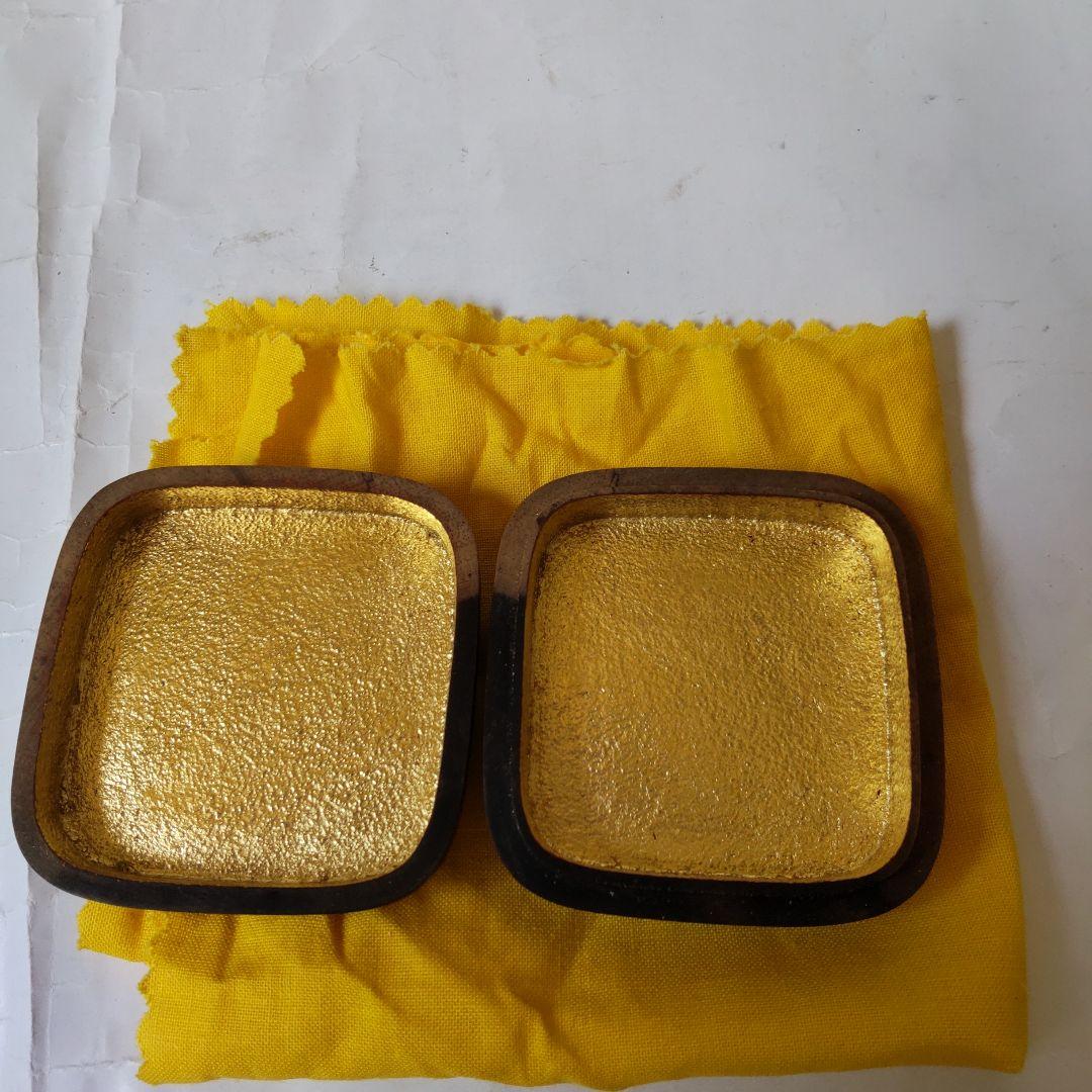 山中塗 蒔絵師 道場宗廣 作 黒柿 四方香合 曳舟 共箱 螺鈿細工 漆器 新品