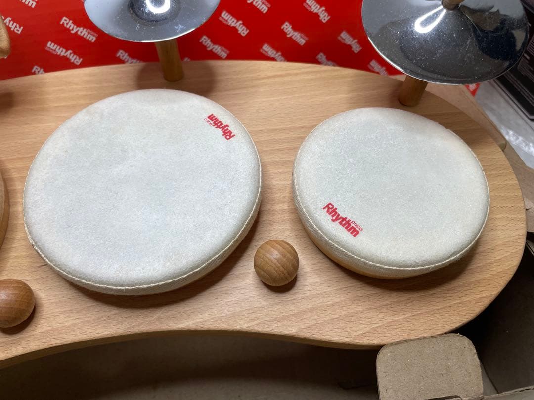 美品【Rhythm poco】リズム・ポコ ドラムセット　木製