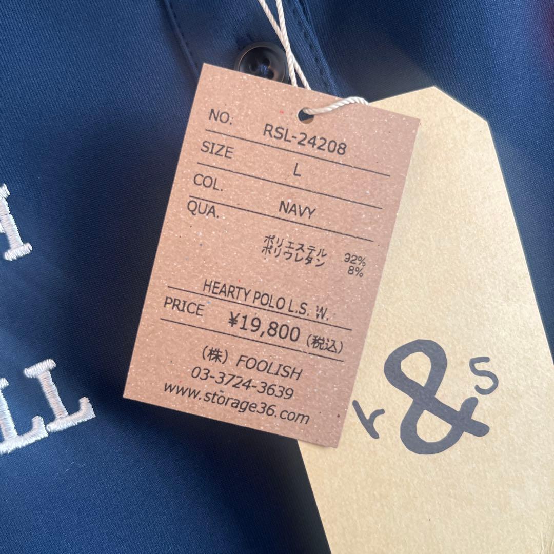 新品★ROUGH AND SWELL ネイビー 長袖シャツ