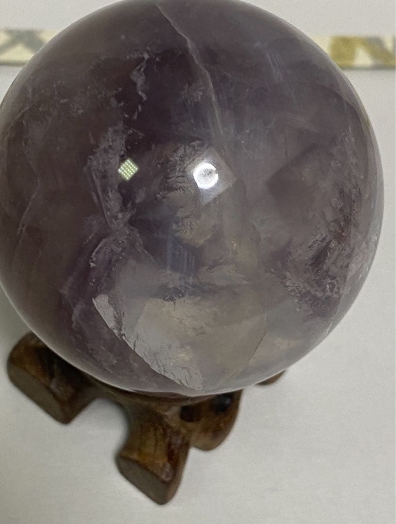 天然石　マイカインフローライト　スフィア　丸玉　大きめサイズ　フローライト　原石