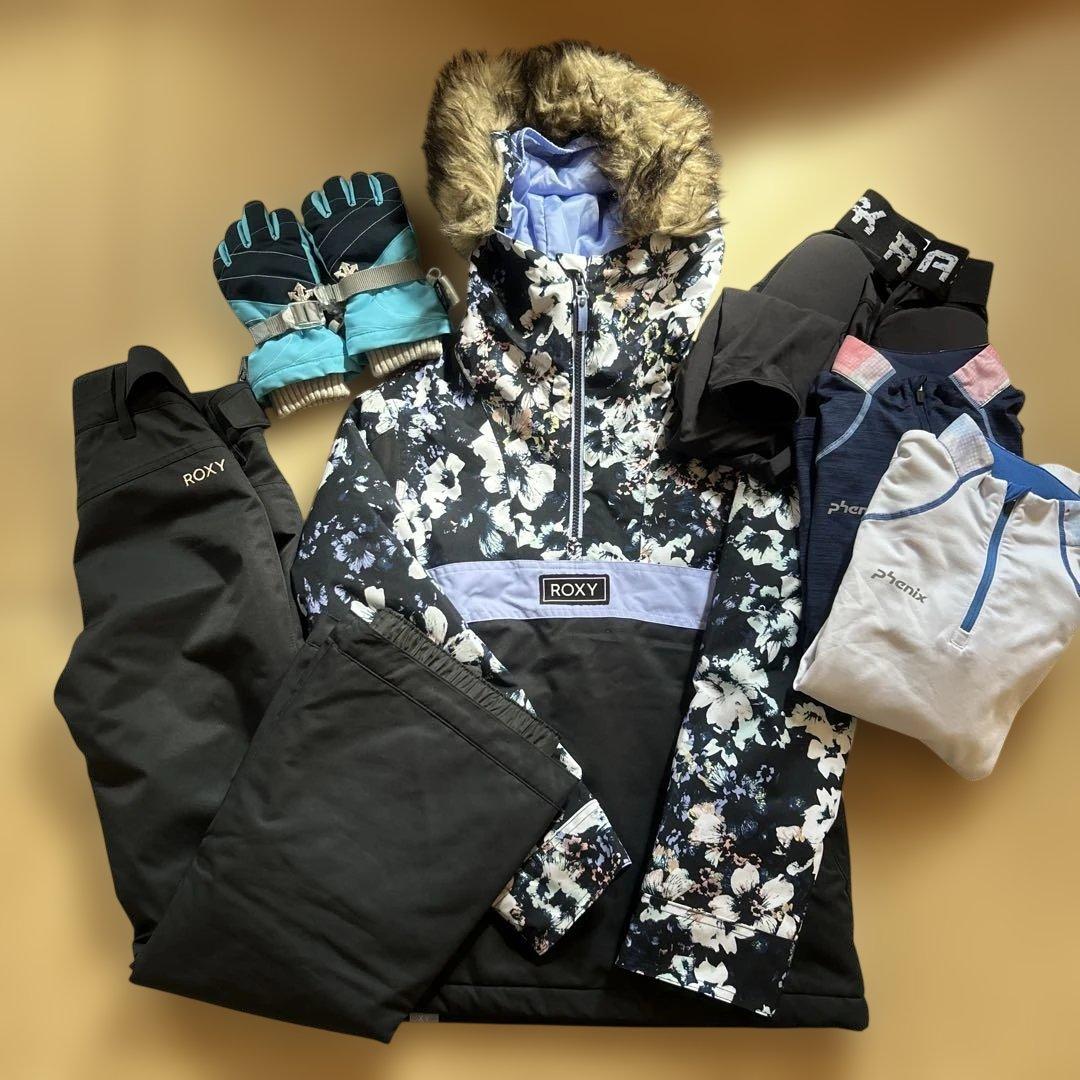 ROXY スノーボードウェアセット キッズ　上着150cm パンツ140cm