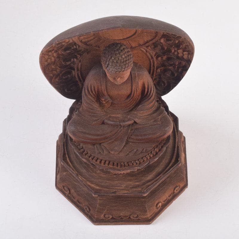 仏教美術　井波彫刻宗家　番匠屋刀　木彫　仏像　共箱　N　8371A