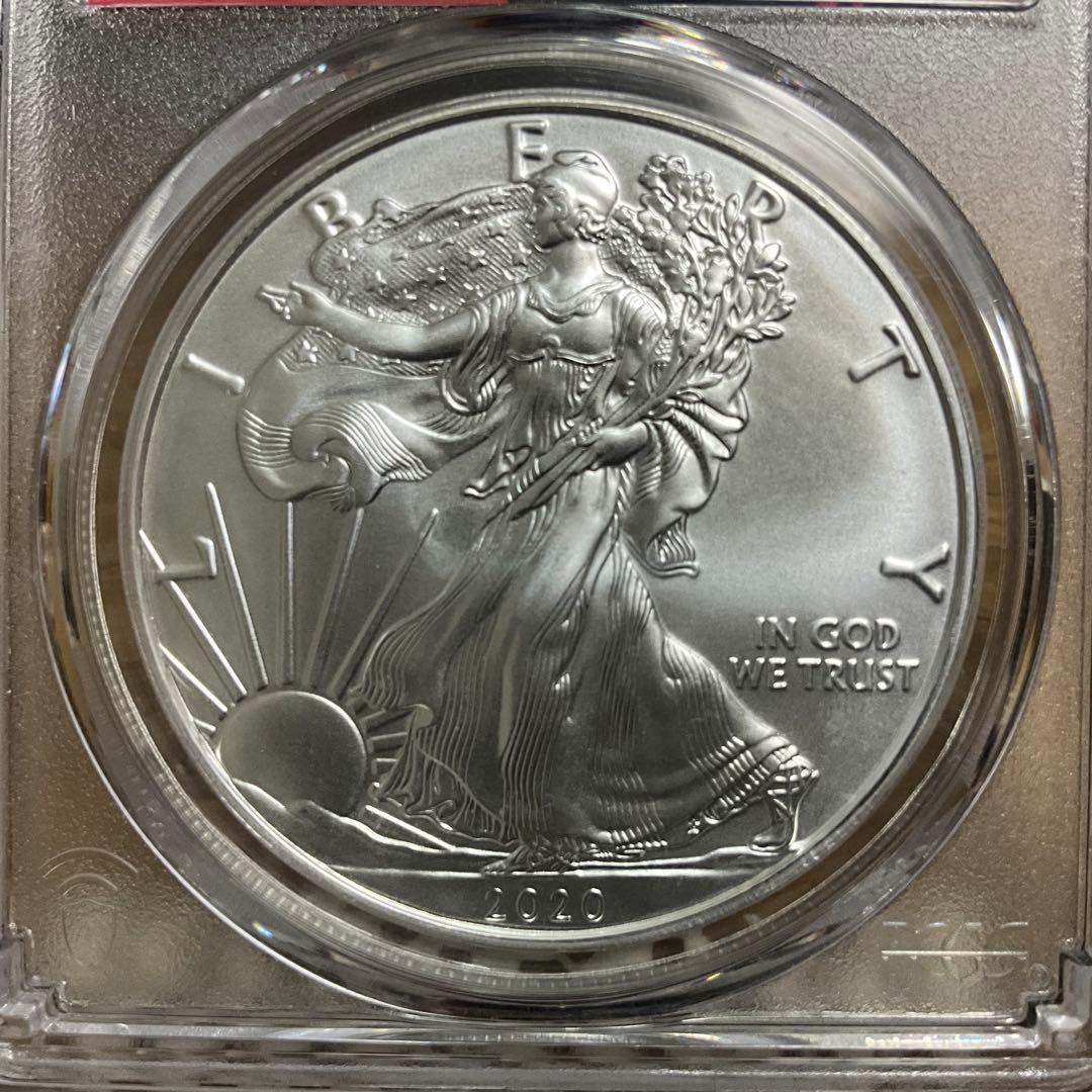 【新品】イーグル銀貨 Eagleトランプ大統領 2020 PCGS MS70