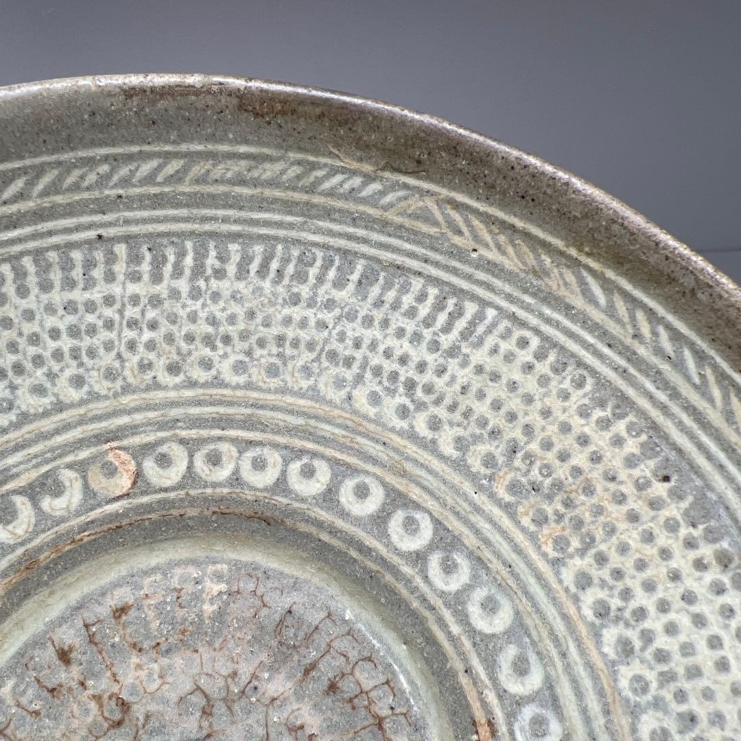 16世紀三島高麗白泥象嵌鉢　木箱付　幅約17.5㎝東Y7-0609⭐︎2Fトニサニ