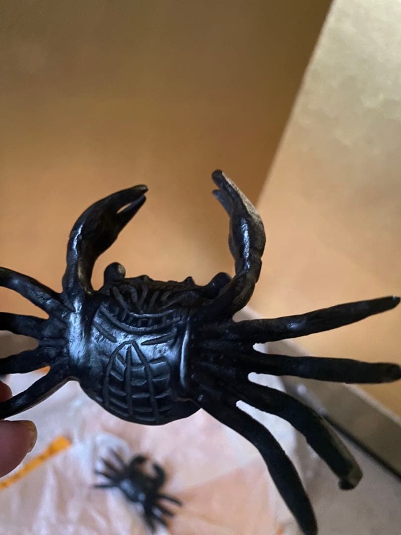 唐銅　ミツ組　蟹