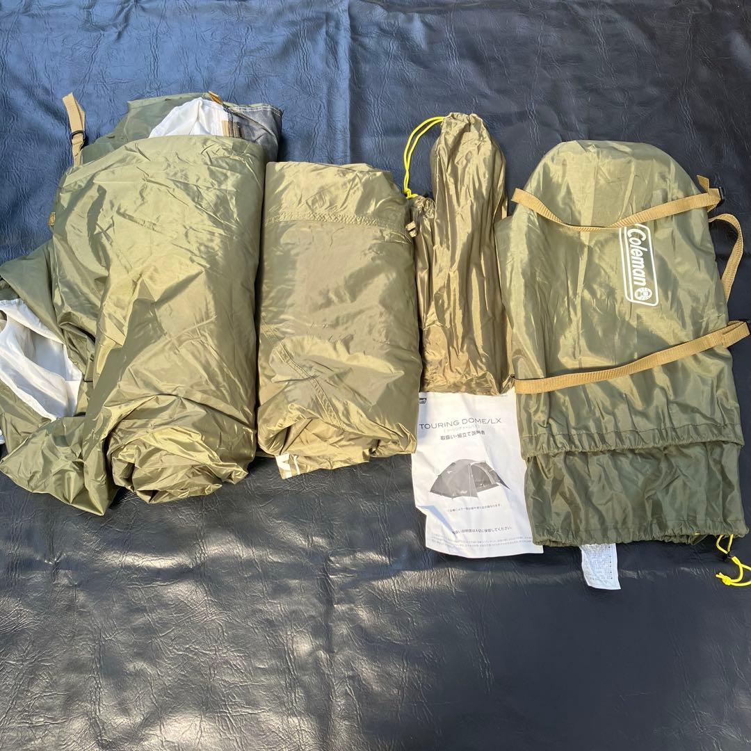 ✨美品 付属品完備 コールマン ツーリングドームLX ソロキャン ポール付き