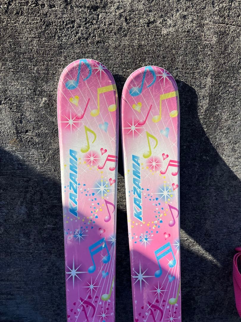 スキー板セット　板106cm ブーツ23cm ストック　80cm