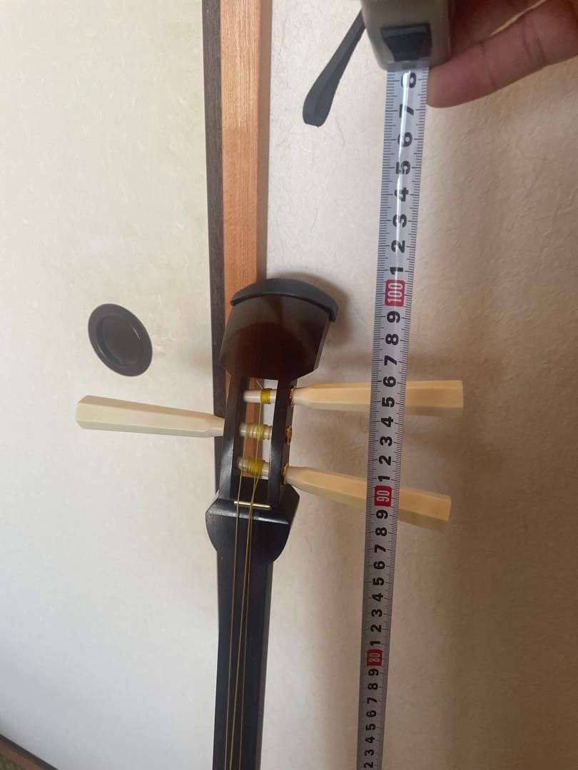 三味線　紫檀 糸巻 撥 天然素材