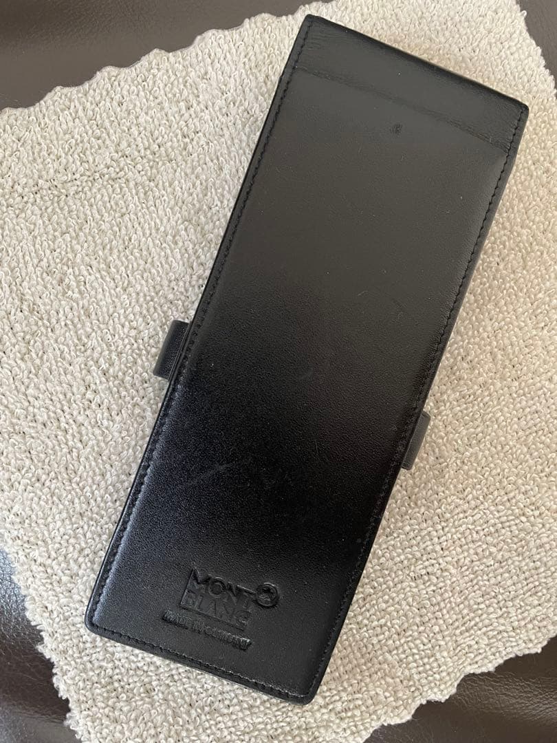 ◾️MONT BLANC モンブラン ◾️黒レザーペンケース ◾️シエナ 3本差し◾️