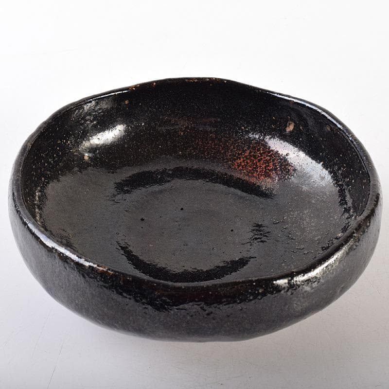 茶道具　楽吉左衛門　黒楽平茶碗　時代箱　V　R7636