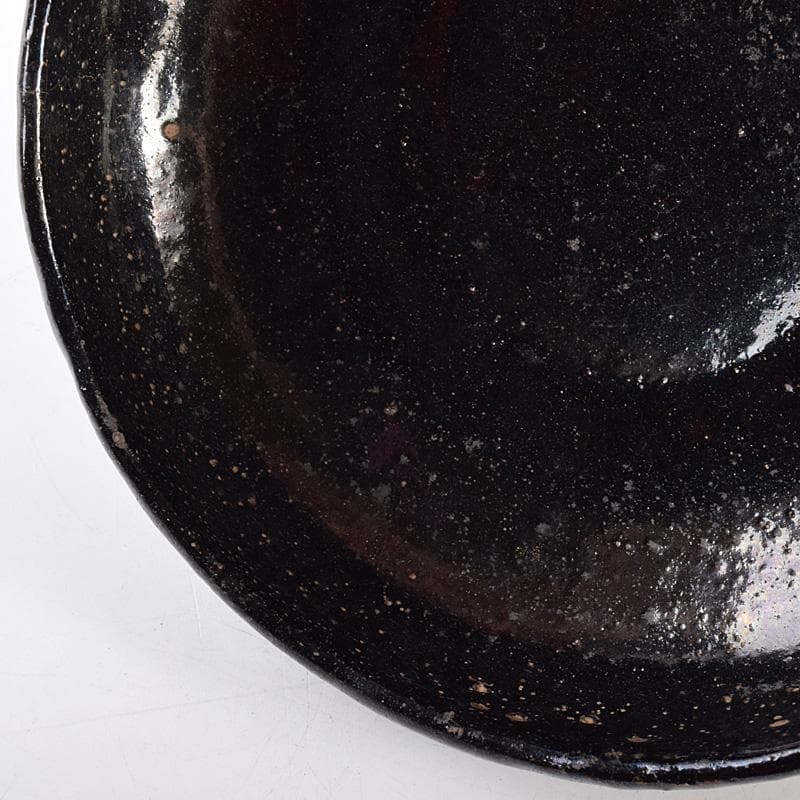 茶道具　楽吉左衛門　黒楽平茶碗　時代箱　V　R7636