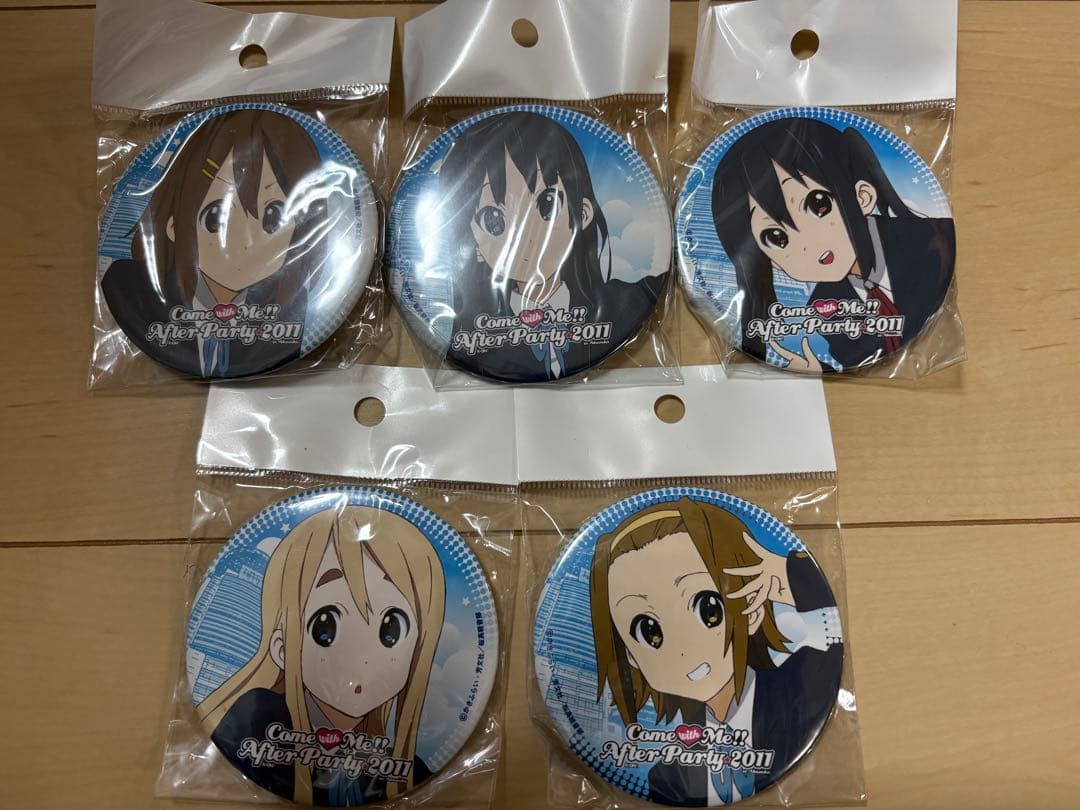 けいおん!缶バッジ5個セット come with me 2011