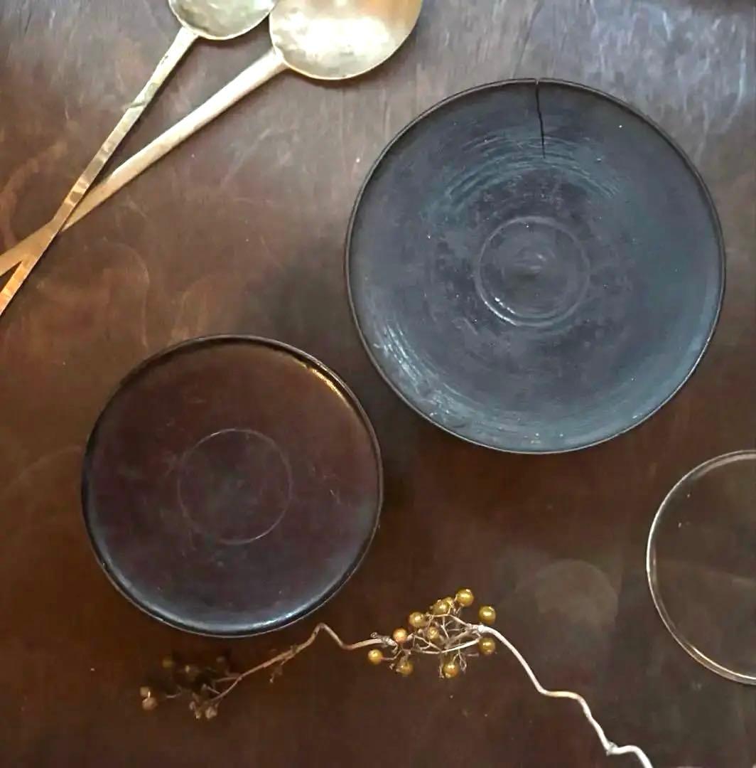 韓国 骨董 木製 高杯 サイズ違い 2つ アンティーク コンポティエ 蚤の市