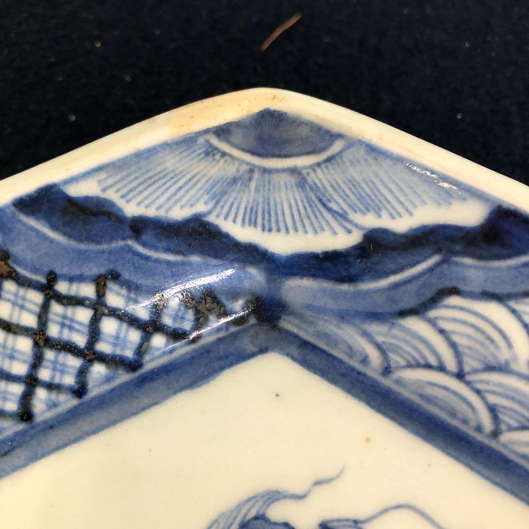 やきもの•陶磁器　麒麟文六角皿　1客