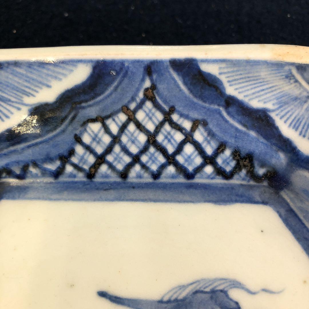 やきもの•陶磁器　麒麟文六角皿　1客