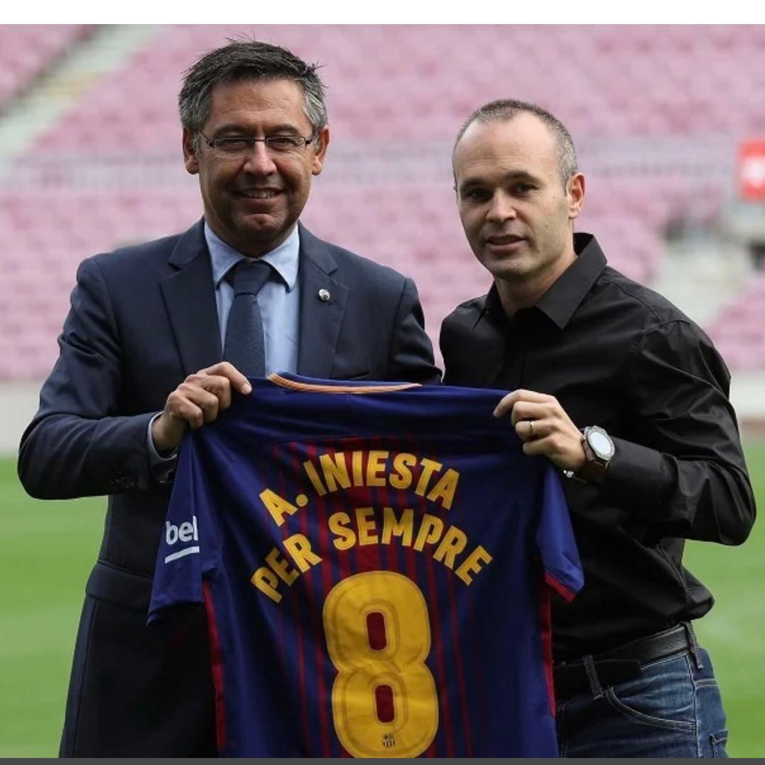 FCバルセロナ 17/18 ホーム オーセンティック イニエスタ生涯契約マーク