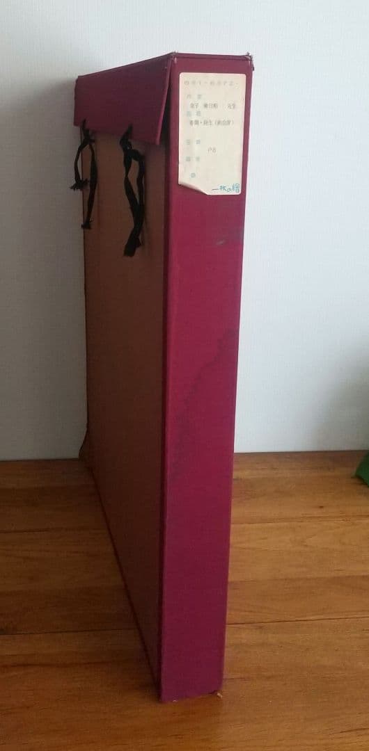 金子東日和　『春閑・針生（南会津』額絵 箱有　59.5×47cm　木製&ガラス