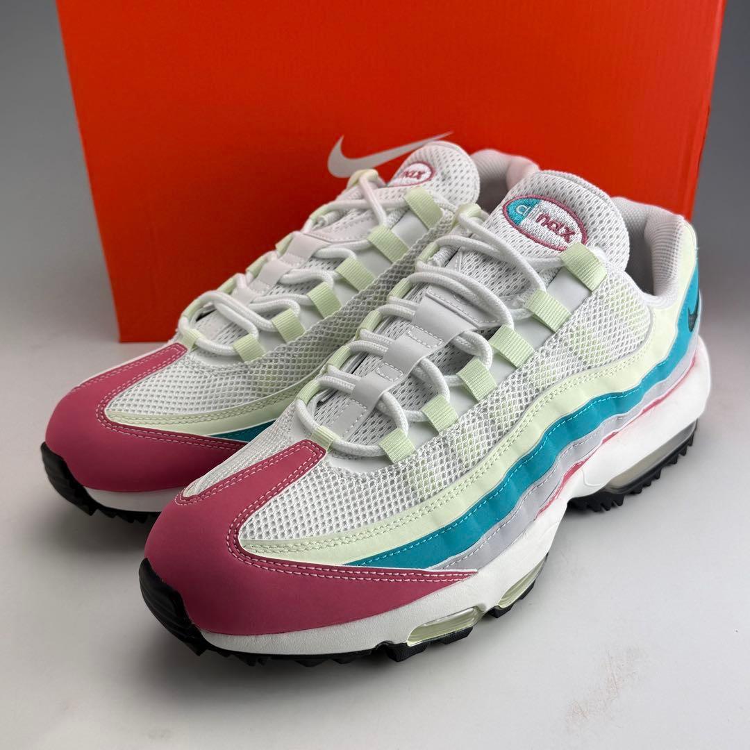 25.5cm ナイキ エアマックス95 ゴルフ \"ピオニー/ボルトティント”