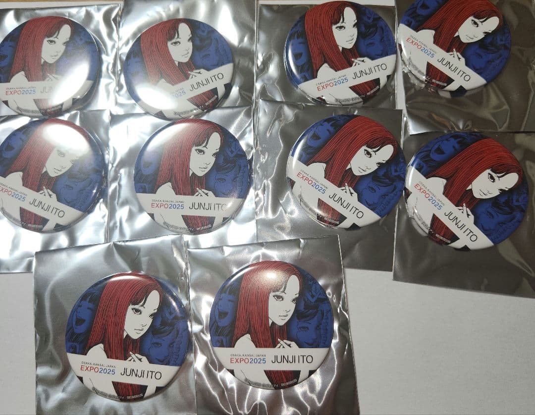 完売 伊藤潤二 ランダム缶バッジ 富江 とみえ 10枚セット 大阪万博限定