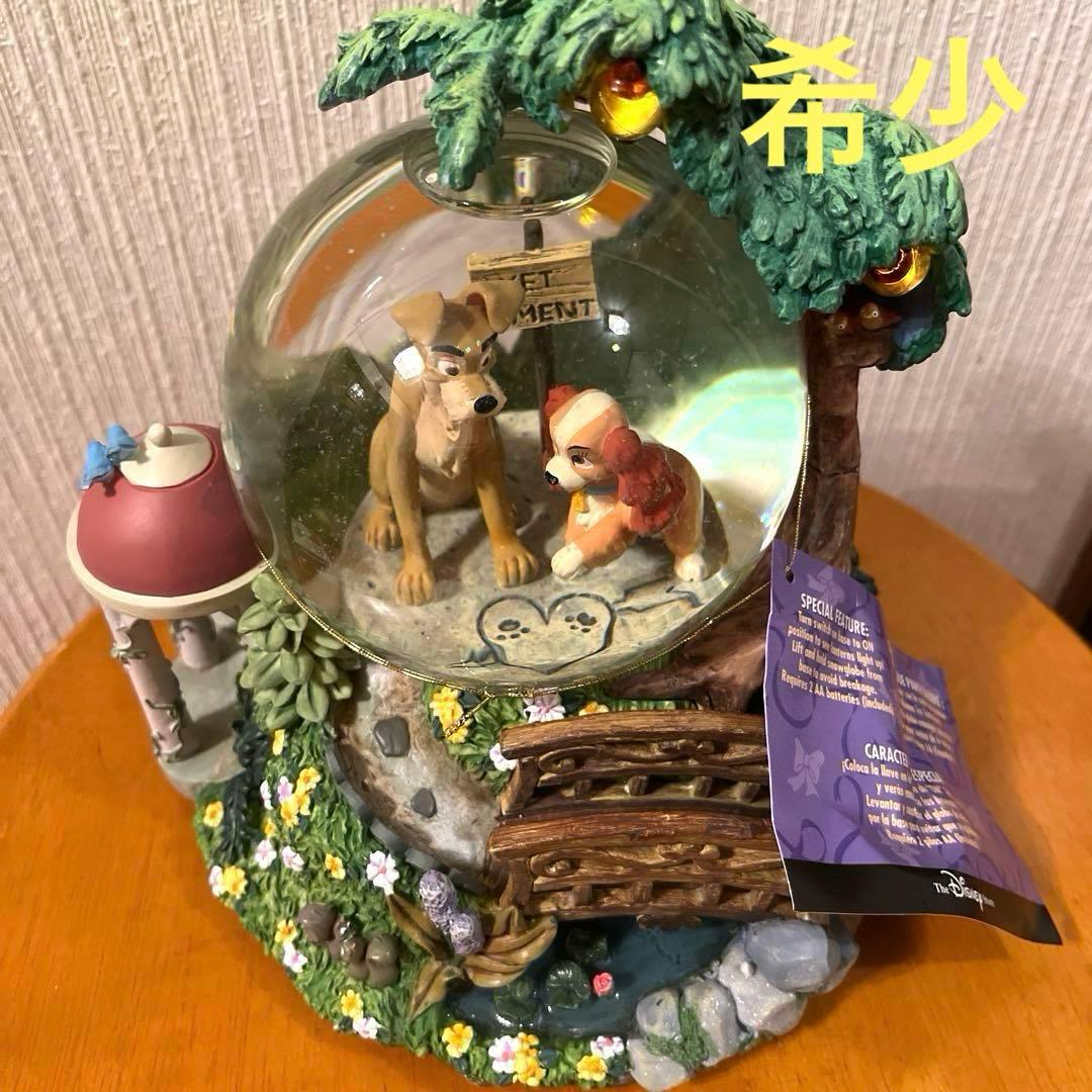 ディズニーストア　わんわん物語Lady&Trumpスノーグローブ　オルゴール付き