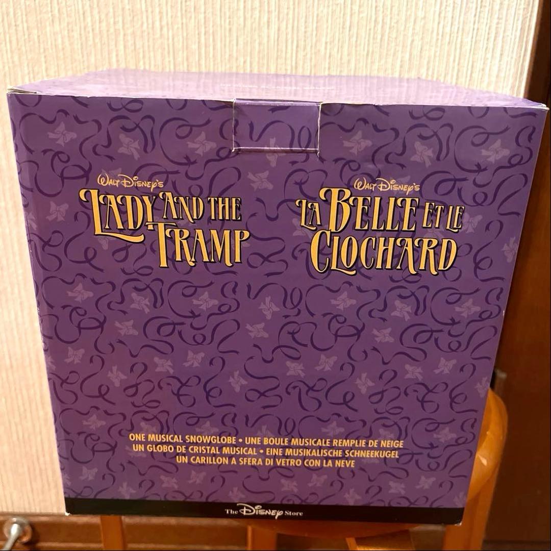 ディズニーストア　わんわん物語Lady&Trumpスノーグローブ　オルゴール付き