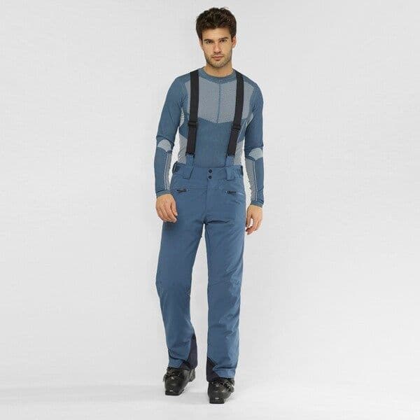 SALOMON　サロモン　スキーウェア　パンツ(サスペンダー付き)ブルーSサイズ