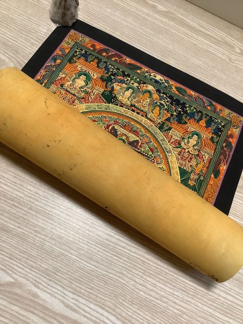 《 チベット密教　新品　1点物 》 手描き　曼荼羅　仏陀　釈迦　仏画　仏教　d3