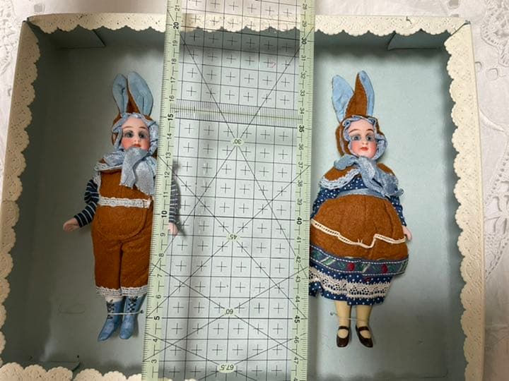 ビスクバニー　ビスクドール イースターバニー　ミニョネット　アンティーク　ドール