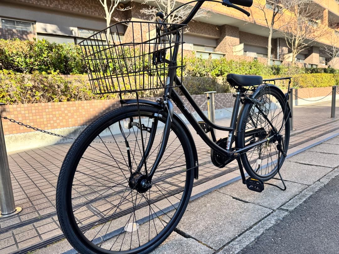 直接引き取りのみ！シティサイクル ブラック 前カゴ付き