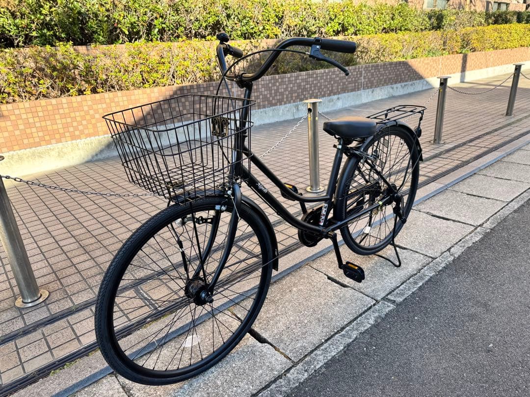 直接引き取りのみ！シティサイクル ブラック 前カゴ付き