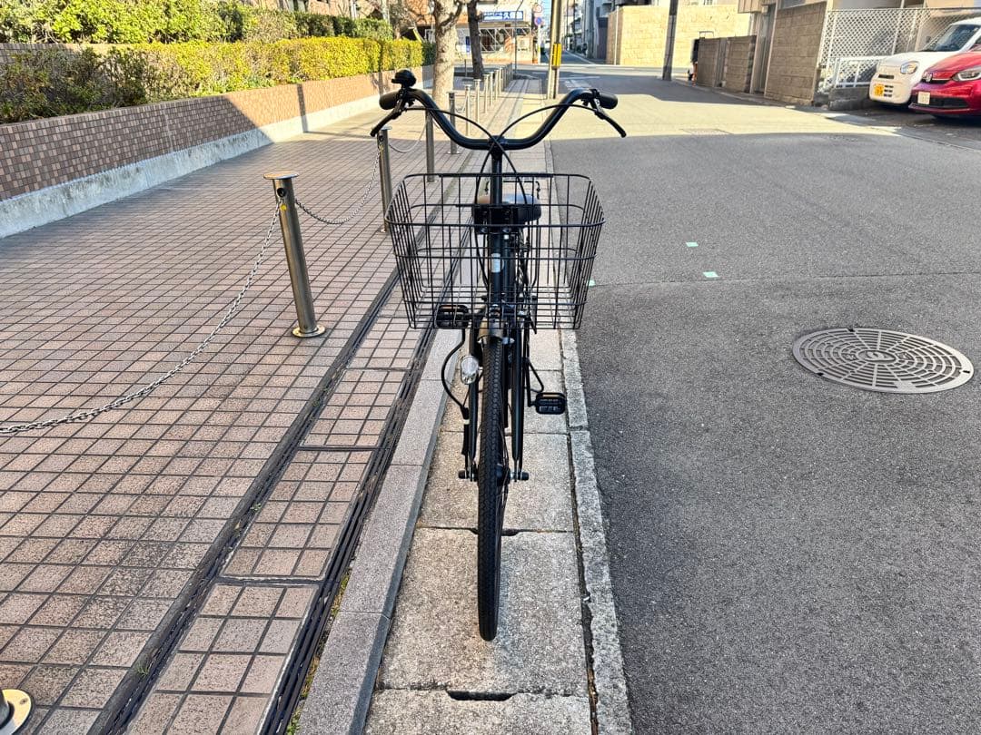 直接引き取りのみ！シティサイクル ブラック 前カゴ付き