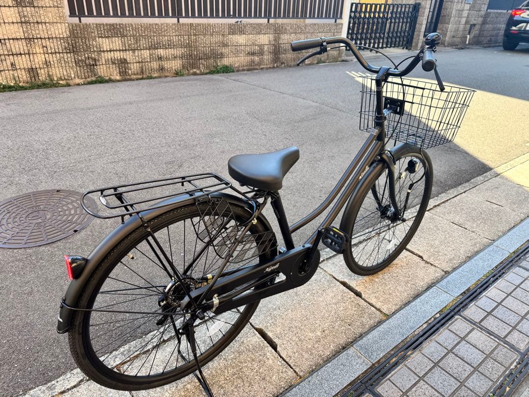 直接引き取りのみ！シティサイクル ブラック 前カゴ付き