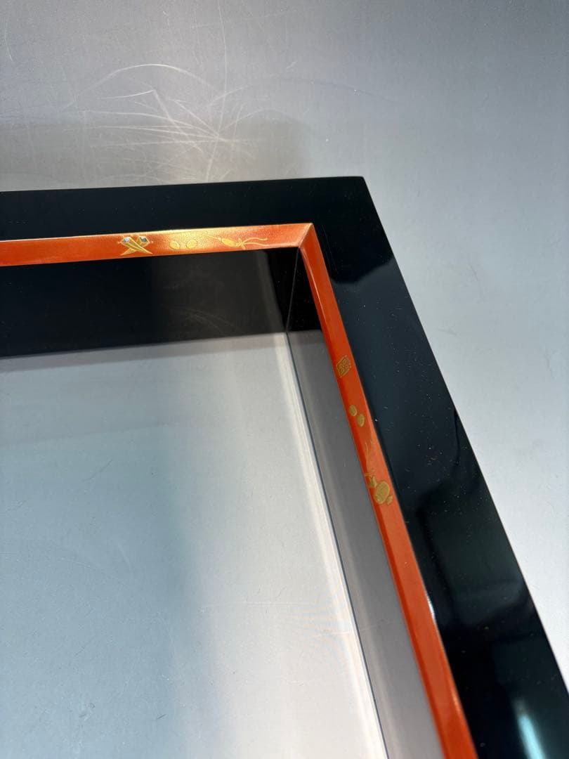 【中古品】一兆造　宝づくし炉縁（共箱）